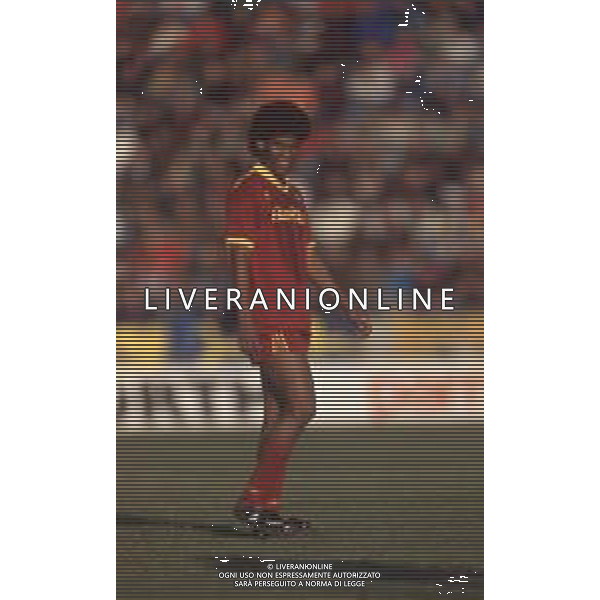 DIAP-RETROSPETTIVA ALDAIR CALCIATORE NELLA FOTO ALDAIR CON LA MAGLIA DELLA ROMA CALCIO NELL\'ANNO 1991-92 AG ALDO LIVERANI SAS