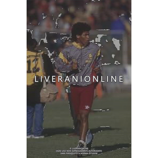DIAP-RETROSPETTIVA ALDAIR CALCIATORE NELLA FOTO ALDAIR CON LA MAGLIA DELLA ROMA CALCIO NELL\'ANNO 1991-92 AG ALDO LIVERANI SAS