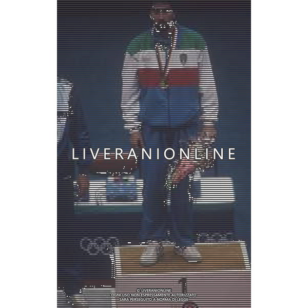 DIAP-RETROSPETTIVA STEFANO CERIONI SCHERMA NELLA FOTO STEFANO CERIONI ALLE OLIMPIADI DI SEUL NELL\'ANNO 1988 AG ALDO LIVERANI SAS