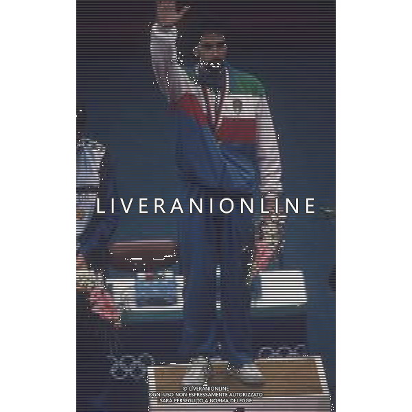 DIAP-RETROSPETTIVA STEFANO CERIONI SCHERMA NELLA FOTO STEFANO CERIONI ALLE OLIMPIADI DI SEUL NELL\'ANNO 1988 AG ALDO LIVERANI SAS