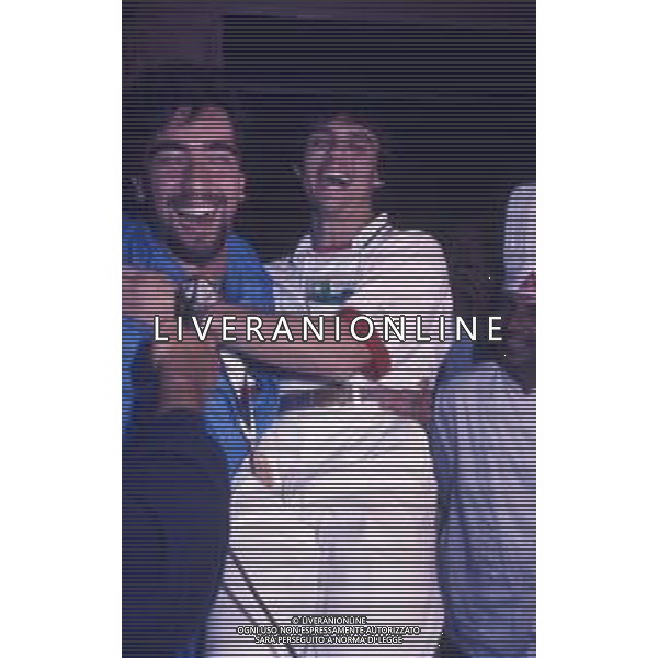 DIAP-RETROSPETTIVA STEFANO CERIONI SCHERMA NELLA FOTO STEFANO CERIONI ALLE OLIMPIADI DI SEUL NELL\'ANNO 1988 CON VINCENZO MAENZA AG ALDO LIVERANI SAS