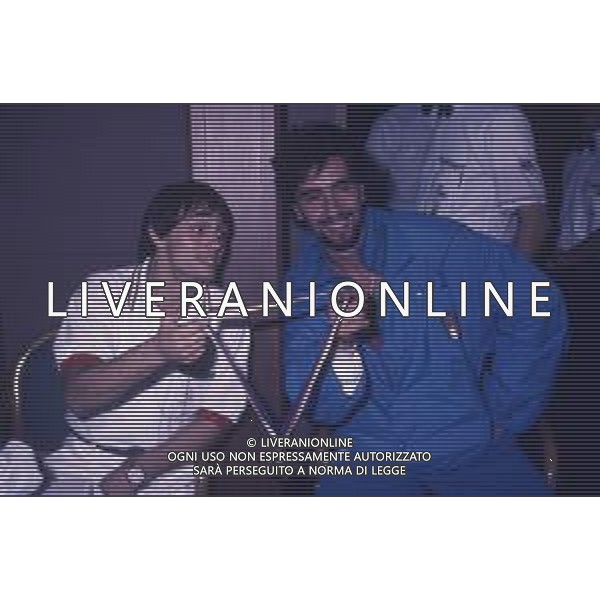 DIAP-RETROSPETTIVA STEFANO CERIONI SCHERMA NELLA FOTO STEFANO CERIONI ALLE OLIMPIADI DI SEUL NELL\'ANNO 1988 CON VINCENZO MAENZA AG ALDO LIVERANI SAS