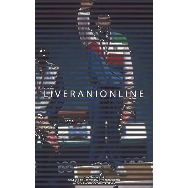 DIAP-RETROSPETTIVA STEFANO CERIONI SCHERMA NELLA FOTO STEFANO CERIONI ALLE OLIMPIADI DI SEUL NELL\'ANNO 1988 AG ALDO LIVERANI SAS