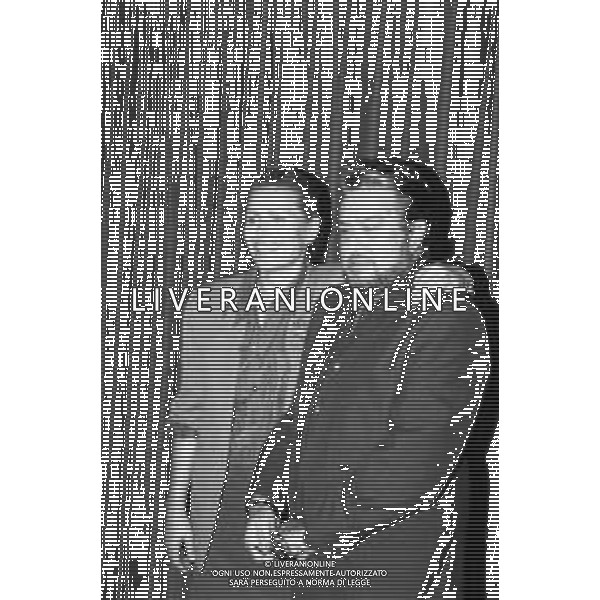 NEG- RETROSPETTIVA ERIKA BLANC ATTRICE  NELLA FOTO ERIKA BLANC E ALBERTO LIONELLO NELL\'ANNO 1992 A MILANO A TEATRO AG ALDO LIVERANI SAS