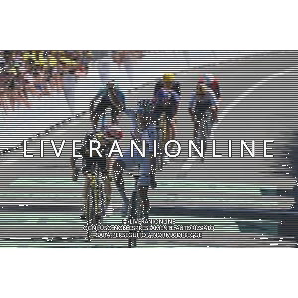 11-07-2025 Tour De France; Tappa 07 Saint-malo - Mur De Bretagne; 2025, Uae Team Emirates - Xrg; 2025, Visma - Lease A Bike; Pogacar, Tadej; Vingegaard, Jonas; Mur De Bretagne; ©SIROTTI - AGENZIA ALDO LIVERANI SAS