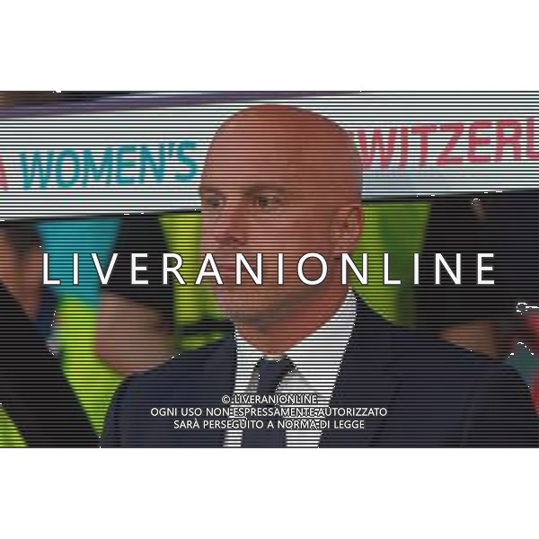 TVEM July 11, 2025 Bern, Switzerland - Italy vs Spain - Women\'s UEFA Euro 2025 - Stadion Wankdorf. In the pic: Andrea Soncin head coach of Italy ©TVEM Emmanuele Mastrodonato - AGENZIA ALDO LIVERANI SAS