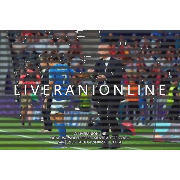 TVEM July 11, 2025 Bern, Switzerland - Italy vs Spain - Women\'s UEFA Euro 2025 - Stadion Wankdorf. In the pic: Elisabetta Oliviero of Italy celebrates after scoring a goal with Andrea Soncin head coach of Italy ©TVEM Emmanuele Mastrodonato - AGENZIA ALDO LIVERANI SAS