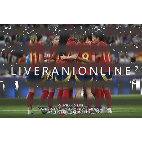 TVRG Italia vs Spagna nella foto giocatrici Spagna esultanza dopo il gol dell\'1 a 1 Berna (SVI) 11-07-2025 Stadio Wankdorf Italia vs Spagna Campionati Europei femminili UEFA Euro 2025 Gruppo B - 3a giornata foto Roberto Garavaglia/Agenzia Aldo Liverani sas