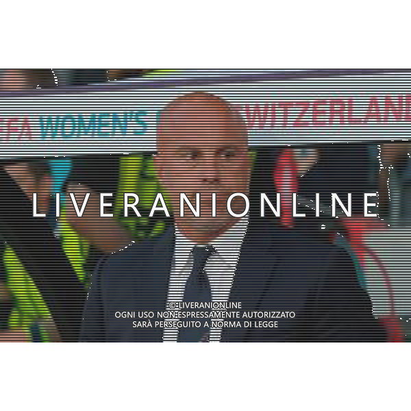 TVEM July 11, 2025 Bern, Switzerland - Italy vs Spain - Women\'s UEFA Euro 2025 - Stadion Wankdorf. In the pic: Andrea Soncin head coach of Italy ©TVEM Emmanuele Mastrodonato - AGENZIA ALDO LIVERANI SAS