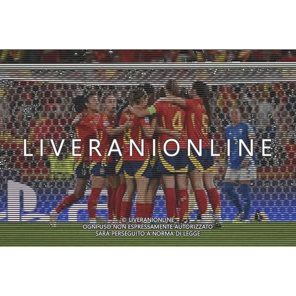TVRG Italia vs Spagna nella foto giocatrici Spagna esultanza dopo il gol del 2 a 1 Berna (SVI) 11-07-2025 Stadio Wankdorf Italia vs Spagna Campionati Europei femminili UEFA Euro 2025 Gruppo B - 3a giornata foto Roberto Garavaglia/Agenzia Aldo Liverani sas