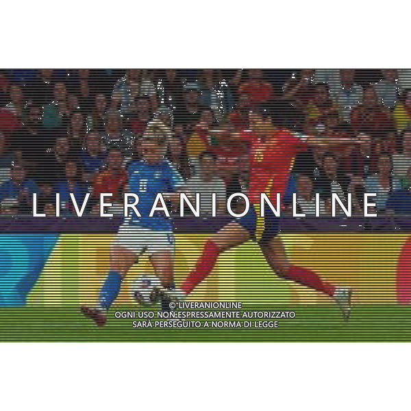 TVEM July 11, 2025 Bern, Switzerland - Italy vs Spain - Women\'s UEFA Euro 2025 - Stadion Wankdorf. In the pic: Emma Severini of Italy in action against Leila Ouahabi of Spain foto emmanuele mastrodonato-ag aldo liverani sas