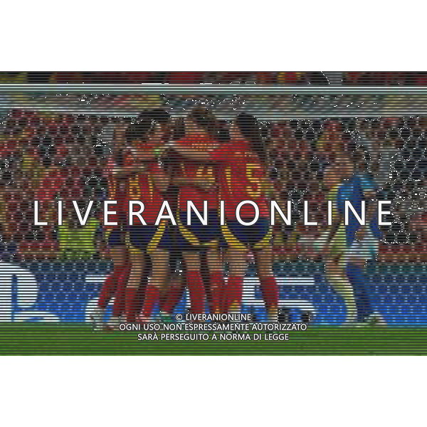 TVEM July 11, 2025 Bern, Switzerland - Italy vs Spain - Women\'s UEFA Euro 2025 - Stadion Wankdorf. In the pic: Patri Guijarro of Spain celebrates after scoring a goal with teammates foto emmanuele mastrodonato-ag aldo liverani sas
