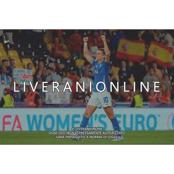 TVEM July 11, 2025 Bern, Switzerland - Italy vs Spain - Women\'s UEFA Euro 2025 - Stadion Wankdorf. In the pic: Cristiana Girelli of Italy celebrates foto emmanuele mastrodonato-ag aldo liverani sas