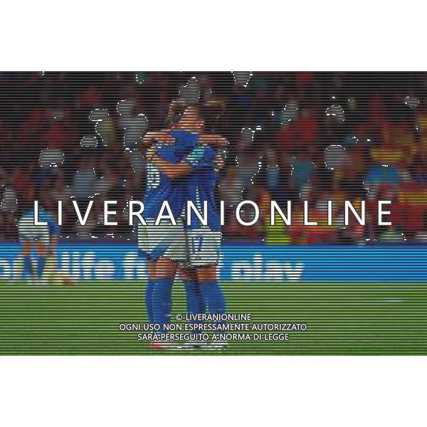 TVEM July 11, 2025 Bern, Switzerland - Italy vs Spain - Women\'s UEFA Euro 2025 - Stadion Wankdorf. In the pic: Lisa Boattin of Italy and Arianna Caruso of Italy foto emmanuele mastrodonato-ag aldo liverani sas