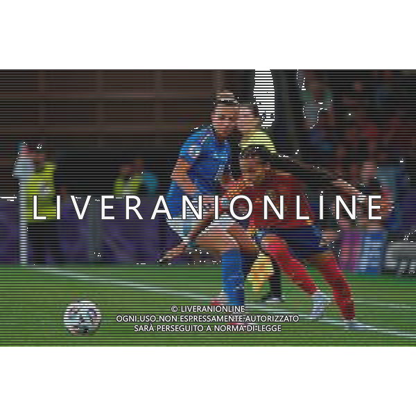 TVEM July 11, 2025 Bern, Switzerland - Italy vs Spain - Women\'s UEFA Euro 2025 - Stadion Wankdorf. In the pic: Vicky López of Spain in action against Arianna Caruso of Italy foto emmanuele mastrodonato-ag aldo liverani sas