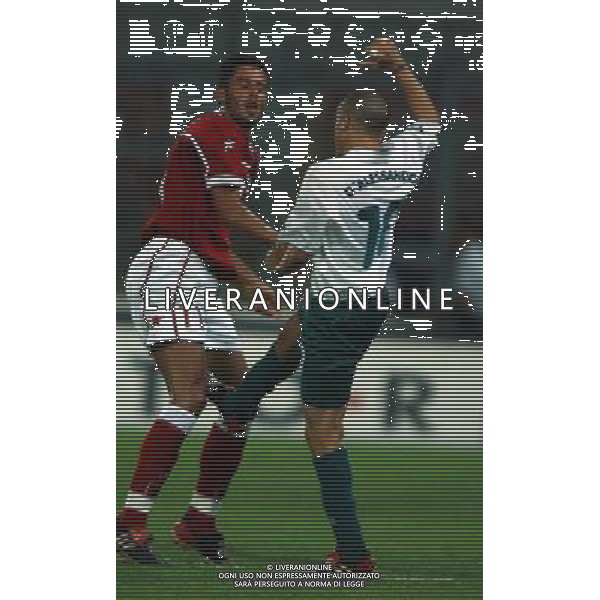 PERUGIA 12/08/2003 FINALE DI ANDATA INTERTOTO 2003 PERUGIA-WOLFSBURG NELLA FOTO: REAZIONE DI D\'ALESSANDRO SU GROSSO* FOTO 1905/ROBERTO SETTONCE/ALDO LIVERANI S.A.S.