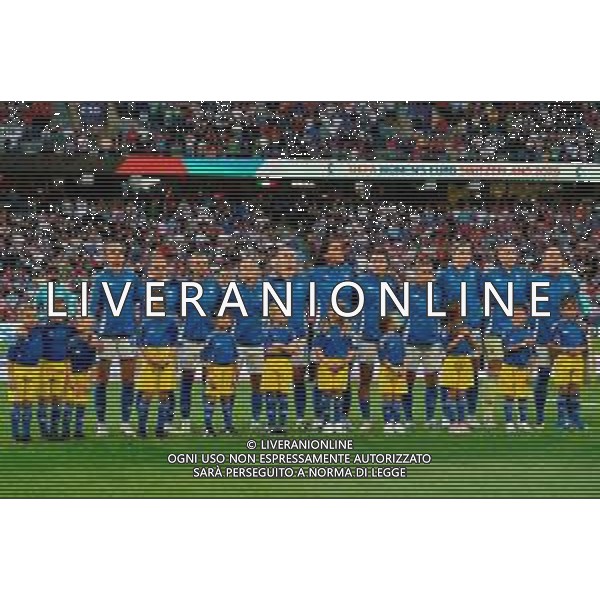 TVEM July 11, 2025 Bern, Switzerland - Italy vs Spain - Women\'s UEFA Euro 2025 - Stadion Wankdorf. In the pic: Players of Italy line up during the National Anthems -TVEM Italia vs Spagna Campionati Europei femminili UEFA Euro 2025 BERNA - SVIZZERA 11.07.2025 ©TVEM Emmanuele Mastrodonato - AGENZIA ALDO LIVERANI SAS