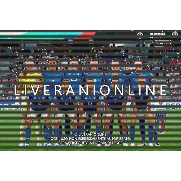 TVEM July 11, 2025 Bern, Switzerland - Italy vs Spain - Women\'s UEFA Euro 2025 - Stadion Wankdorf. In the pic: Italy team line up -TVEM Italia vs Spagna Campionati Europei femminili UEFA Euro 2025 BERNA - SVIZZERA 11.07.2025 ©TVEM Emmanuele Mastrodonato - AGENZIA ALDO LIVERANI SAS