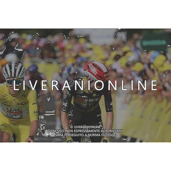 14-07-2025 Tour De France; Tappa 10 Ennezat - Le Mont Dore; 2025, Visma - Lease A Bike; Vingegaard, Jonas; Le Mont Dore; ©SIROTTI - AGENZIA ALDO LIVERANI SAS