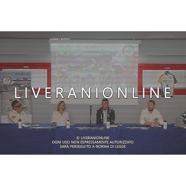 IMOLA 15 07 2025 CICLISTICA SANTERNO CONFERENZA STAMPA 29 GP.FABBI CATTEGORIE GIOVANILI NELLA FOTO PIETRO BENVENUTI DIRETTORE DELL\'AUTODROMO ENZO E DINO FERRARI,ASSESSORE ELENA PENAZZI,SINDACO DI IMOLA MARCO PANIERI E LUCA MEDRI PRESIDENTE CILCISTICA SANTERNO FOTO GIANNI SANNA-AG ALDO LIVERANI SAS