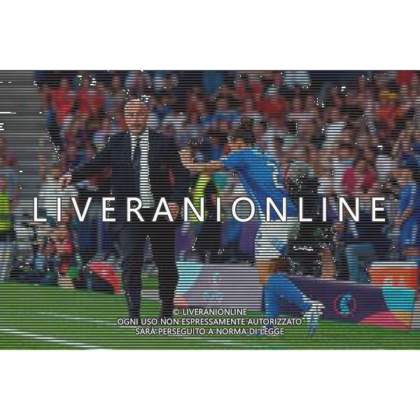 TVEM July 11, 2025 Bern, Switzerland - Italy vs Spain - Women\'s UEFA Euro 2025 - Stadion Wankdorf. In the pic: Elisabetta Oliviero of Italy celebrates after scoring a goal with Andrea Soncin head coach of Italy FOTO EMMANUELE MASTRODONATO-AG ALDO LIVERANI SAS