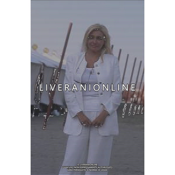 DIAP-RETROSPETTIVA MARA VENIER PRESENTATRICE TELEVISIVA E ATTRICE NELLA FOTO MARA VENIER A VENEZIA NELL\'ANNO 1995 AG ALDO LIVERANI SAS