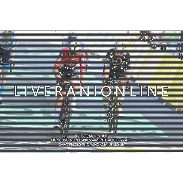 16-07-2025 Tour De France; Tappa 11 Toulouse - Toulouse; 2025, Lotto; 2025, Visma - Lease A Bike; De Lie, Arnaud; Van Aert, Wout; Toulouse; ©SIROTTI - AGENZIA ALDO LIVERANI SAS