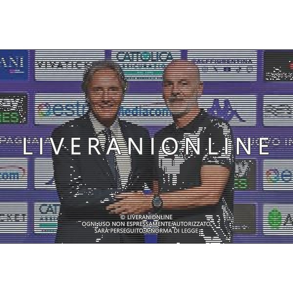 TVLS - Presentazione nuovo allenatore Fiorentina Stefano Pioli, Viola Park Firenze 16.07.2025 nella foto Alessandro Ferrari e Stefano Pioli ©TVLS Lisa Guglielmi / Agenzia Aldo Liverani Sas- AGENZIA ALDO LIVERANI SAS