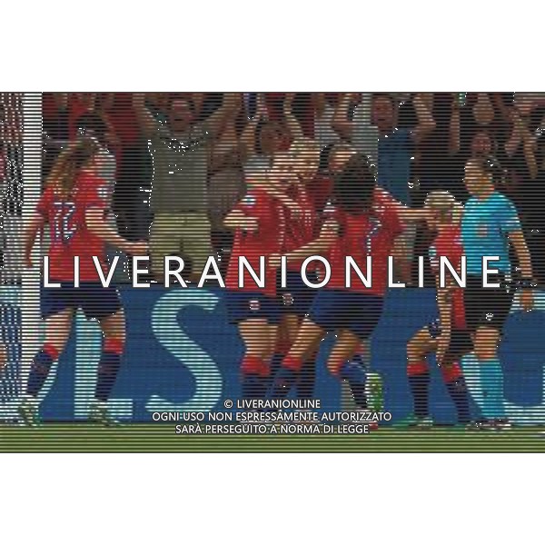 TVEM July 16, 2025 Geneva, Switzerland - Norway vs Italy - Women\'s UEFA Euro 2025 - Stade de Geneve. In the pic: Ada Hegerberg of Norway celebrates after scoring a goal with teammates ©TVEM Emmanuele Mastrodonato - AGENZIA ALDO LIVERANI SAS