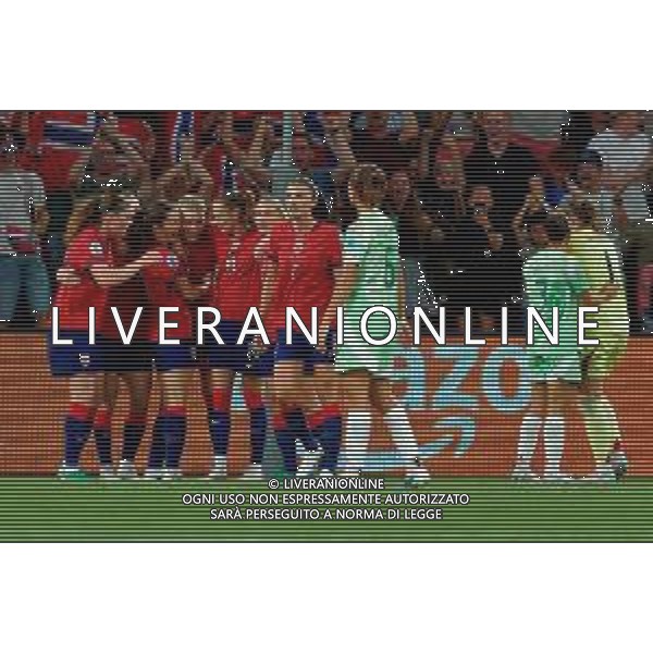 TVEM July 16, 2025 Geneva, Switzerland - Norway vs Italy - Women\'s UEFA Euro 2025 - Stade de Geneve. In the pic: Ada Hegerberg of Norway celebrates after scoring a goal with teammates ©TVEM Emmanuele Mastrodonato - AGENZIA ALDO LIVERANI SAS