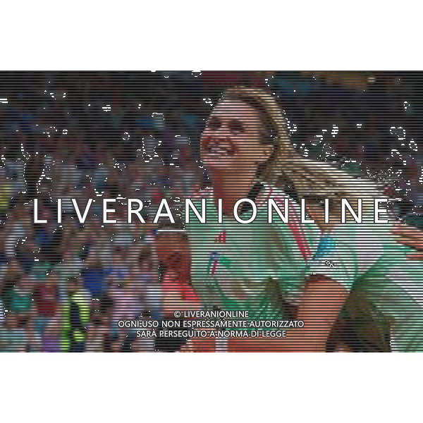 TVEM July 16, 2025 Geneva, Switzerland - Norway vs Italy - Women\'s UEFA Euro 2025 - Stade de Geneve. In the pic: Cristiana Girelli of Italy celebrates after scoring a goal with teammates ©TVEM Emmanuele Mastrodonato - AGENZIA ALDO LIVERANI SAS