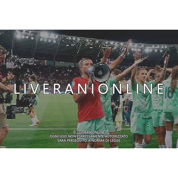 TVEM July 16, 2025 Geneva, Switzerland - Norway vs Italy - Women\'s UEFA Euro 2025 - Stade de Geneve. In the pic: Arianna Caruso of Italy celebrates the victory with teammates ©TVEM Emmanuele Mastrodonato - AGENZIA ALDO LIVERANI SAS