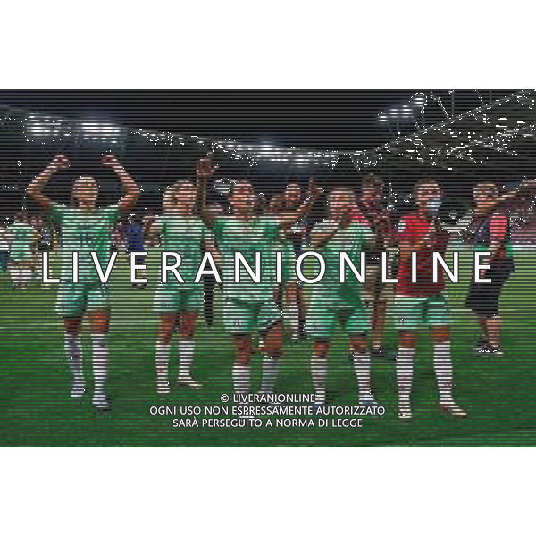 TVEM July 16, 2025 Geneva, Switzerland - Norway vs Italy - Women\'s UEFA Euro 2025 - Stade de Geneve. In the pic: Arianna Caruso of Italy celebrates the victory with teammates ©TVEM Emmanuele Mastrodonato - AGENZIA ALDO LIVERANI SAS