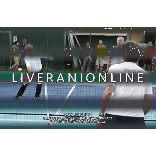 IMOLA 16 07 2025 ASBID BOCCIOFILA DI IMOLA INAUGURAZIONE DEL PRIMO CAMPO DI PICKLEBALL PRESENTE ASSESSORE PIERANGELO RAFFINI NELLA FOTO ASSESSORE PIERANGELO RAFFINI GIOCA PICKLEBALL ©SANNA - AGENZIA ALDO LIVERANI SAS
