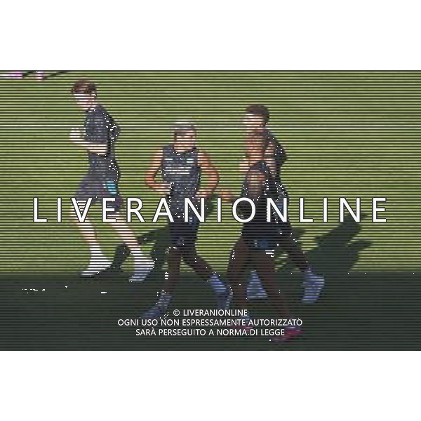 DIMARO 17.07.2025 RITIRO PRECAMPIONATO NAPOLI PRIMO ALLENAMENTO NELLA FOTO: Scott McTominay, Giovanni Simeone, Giovanni Di Lorenzo, Leonardo Spinazzola FOTO MOSCA/AG. ALDO LIVERANI- AGENZIA ALDO LIVERANI SAS