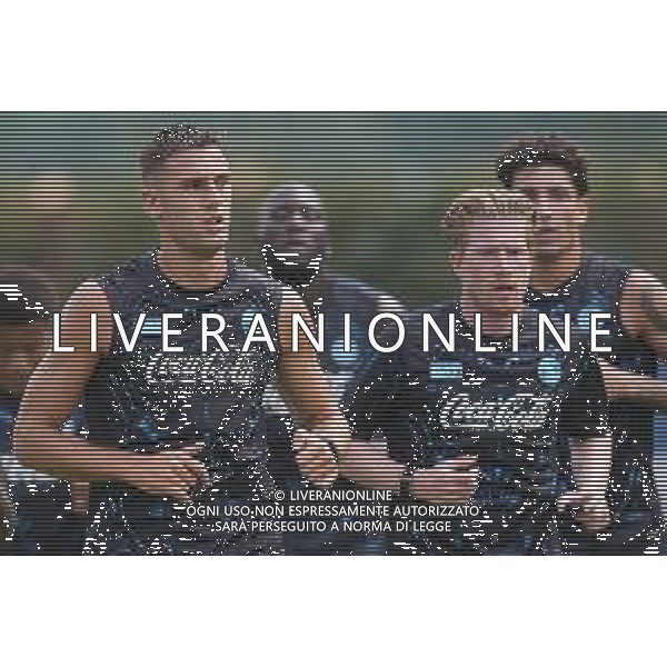 NAPOLI ALLENAMENTO RITIRO PRECAMPIONATO DIMARO 18.07.2025 NELLA FOTO: LORENZO LUCCA, Kevin De Bruyne , FOTO MOSCA/AG. ALDO LIVERANI- AGENZIA ALDO LIVERANI SAS