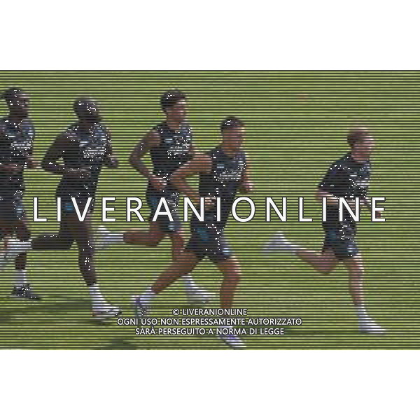 NAPOLI ALLENAMENTO RITIRO PRECAMPIONATO DIMARO 18.07.2025 NELLA FOTO: LORENZO LUCCA, Kevin De Bruyne, Luca Marianucci, Romelu Lukaku FOTO MOSCA/AG. ALDO LIVERANI- AGENZIA ALDO LIVERANI SAS