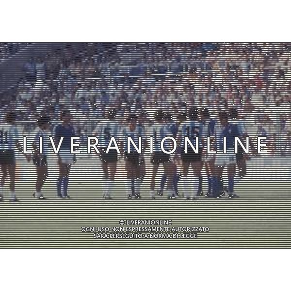 DIAP-RETROSPETTIVA DIEGO ARMANDO MARADONA CALCIATORE NELLA FOTO DIEGO ARMANDO MARADONA AI MONDIALI DI SPAGNA 1982 FOTO ENRICO LIVERANI -AG ALDO LIVERANI SAS