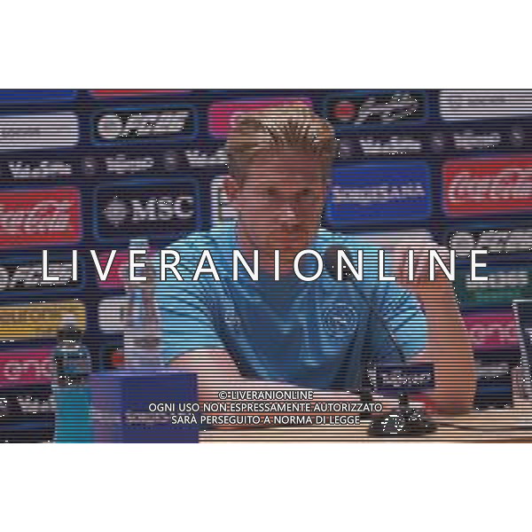 NAPOLI RITIRO PRECAMPIONATO DIMARO 19.07.2025 NELLA FOTO CONFERENZA STAMPA DI KEVIN DE BRUYNE FOTO MOSCA/AG. ALDO LIVERANI- AGENZIA ALDO LIVERANI SAS