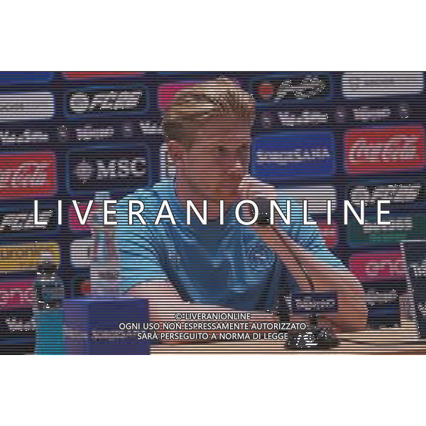 NAPOLI RITIRO PRECAMPIONATO DIMARO 19.07.2025 NELLA FOTO CONFERENZA STAMPA DI KEVIN DE BRUYNE FOTO MOSCA/AG. ALDO LIVERANI- AGENZIA ALDO LIVERANI SAS