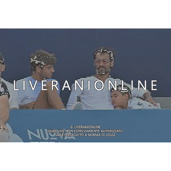 Flavio Cobolli e Fabio Fognini durante la Hopman Cup 2025 Domenica 20 Luglio 2025 Bari - Fiera del Levante ©ROSITO ANDREA - AGENZIA ALDO LIVERANI SAS