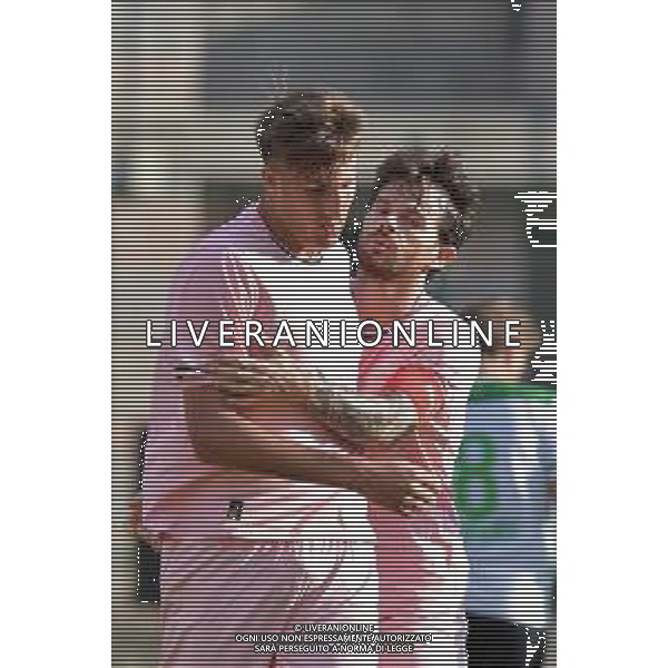Chatillon (Ao) 20.07.2025 Stadio Brunod @Manuela Viganti /Ag. Aldo Liverani sas Amichevole Pre Campionato Serie B Palermo Fc vs Fc Paradiso Stagione2025/2026 Nella foto: esultanza palermo