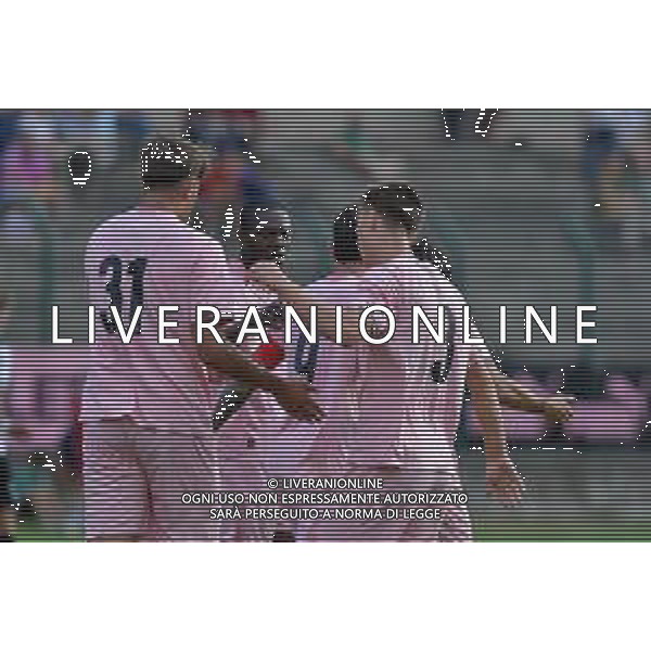 Chatillon (Ao) 20.07.2025 Stadio Brunod @Manuela Viganti /Ag. Aldo Liverani sas Amichevole Pre Campionato Serie B Palermo Fc vs Fc Paradiso Stagione2025/2026 Nella foto: esultanza palermo