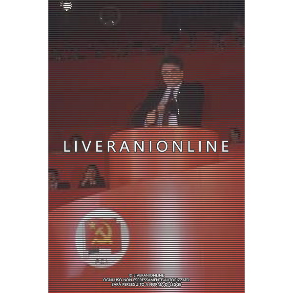 DIAP-RETROSPETTIVA ACHILLE OCCHETTO POLITICO NELLA FOTO ACHILLE OCCHETTO AL CONGRESSO DEL PARTITO COMUNISTA ITALIANO A BOLOGNA IL GIORNO 07-03-1990 AG ALDO LIVERANI SAS