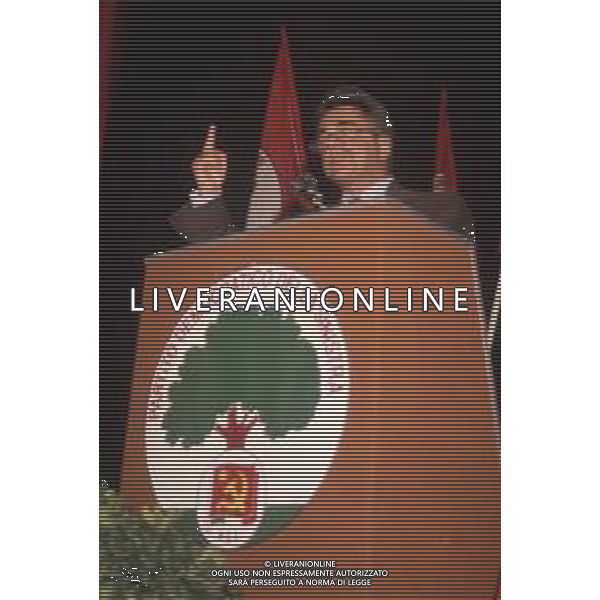 DIAP-RETROSPETTIVA ACHILLE OCCHETTO POLITICO NELLA FOTO ACHILLE OCCHETTO AL CONGRESSO DEL PARTITO COMUNISTA ITALIANO A BOLOGNA IL GIORNO 07-03-1990 AG ALDO LIVERANI SAS
