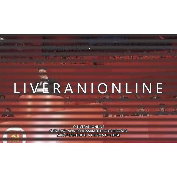 DIAP-RETROSPETTIVA ACHILLE OCCHETTO POLITICO NELLA FOTO ACHILLE OCCHETTO AL CONGRESSO DEL PARTITO COMUNISTA ITALIANO A BOLOGNA IL GIORNO 07-03-1990 AG ALDO LIVERANI SAS