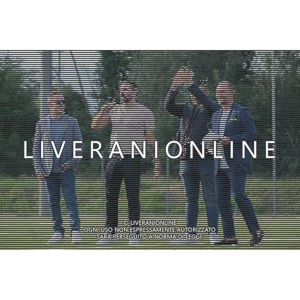 Pietro La Terza presidente del ChievoVerona, Luigi Tavernise vice presidente del ChievoVerona, Sergio Pellissier Presidente onorario e direttore sportivo del ChievoVerona e Gianluca Di Marzio Presentazione squadra e primo allenamento ChievoVerona Chievo 19-07-2025 Bottagisio sports center foto Ricky Monteiro Martins/Agenzia Liverani sas- AGENZIA ALDO LIVERANI SAS