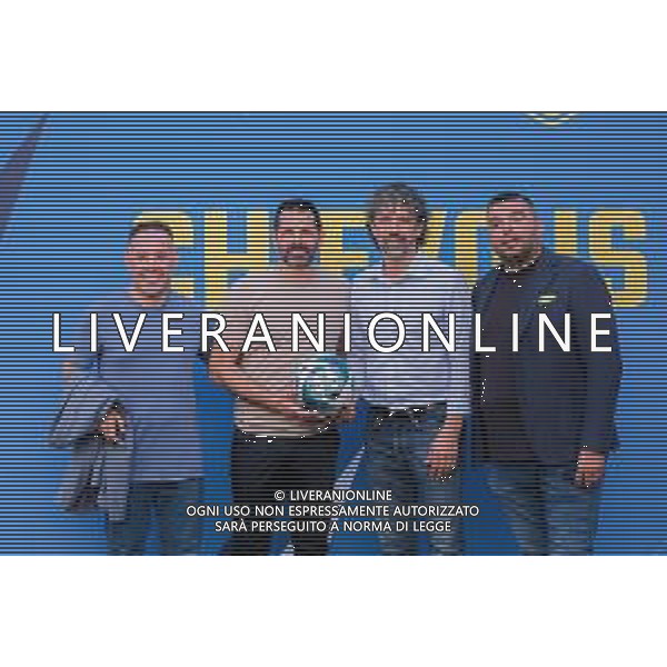 Pietro La Terza presidente del ChievoVerona, Sergio Pellissier Presidente onorario e direttore sportivo del ChievoVerona, Damiano Tommasi sindaco di Verona e Luigi Tavernise vice presidente del ChievoVerona Presentazione squadra e primo allenamento ChievoVerona Chievo 19-07-2025 Bottagisio sports center foto Ricky Monteiro Martins/Agenzia Liverani sas- AGENZIA ALDO LIVERANI SAS