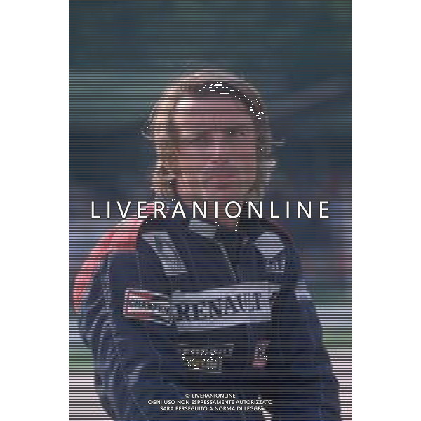 DIAP-RETROSPETTIVA RENE\' ARNOUX PILOTA F1 NELLA FOTO RENE\' ARNOUX NELL\'ANNO 1983 AG ALDO LIVERANI SAS