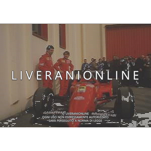 DIAP-RETROSPETTIVA RENE\' ARNOUX PILOTA F1 NELLA FOTO RENE\' ARNOUX NELL\'ANNO 1984 CON MICHELE ALBORETO AG ALDO LIVERANI SAS